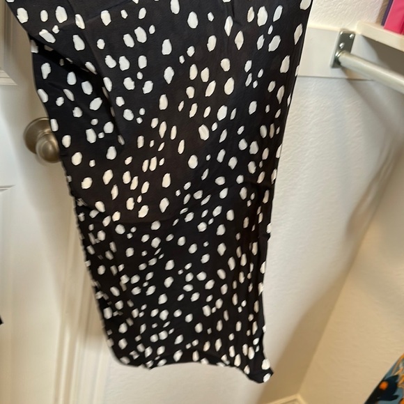 NWT AMOUR VERT Fantasia Washable Silk Jumpsuit Black White Medium - Picture 8 of 11